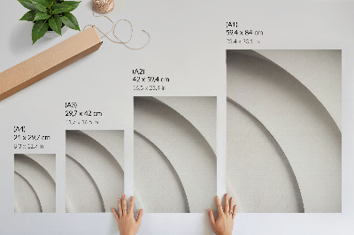 Grafică modernă pe pânză O compoziție minimalistă cu curbe albe