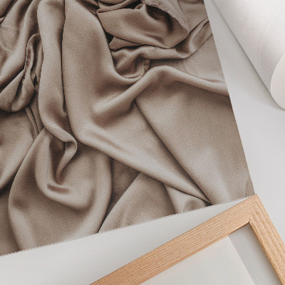 Grafică modernă pe pânză Material bej, pliuri delicate, atmosferă confortabilă