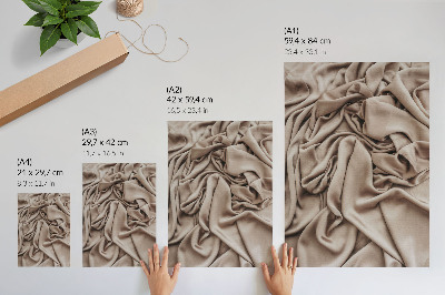 Grafică modernă pe pânză Material bej, pliuri delicate, atmosferă confortabilă