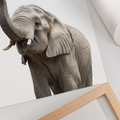 Poster în culori saturate Elefant cu o bulă de aer, modernitate, umor, blândețe