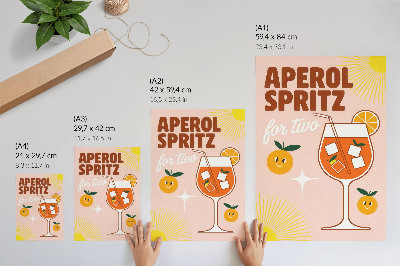 Poster în culori saturate Litere de fructe zâmbitoare galben-portocaliu