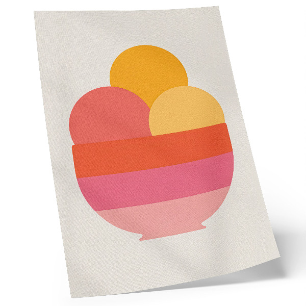 Poster rezistent pentru perete Cercuri vibrante într-un bol, stil minimalist
