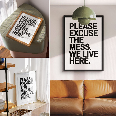 Poster în culori saturate Text umoristic, stil minimalist, contrast