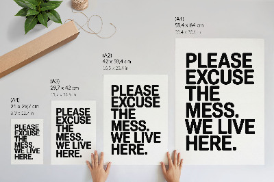 Poster în culori saturate Text umoristic, stil minimalist, contrast