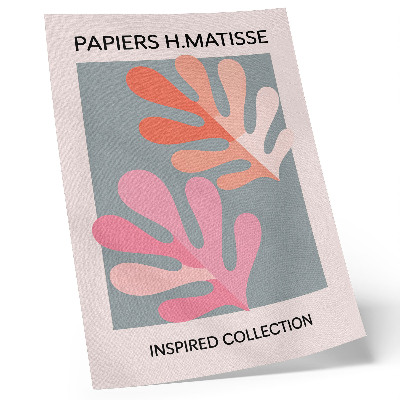 Poster rezistent pentru perete Frunze geometrice inspirate de Matisse colorate