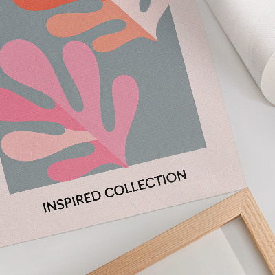 Poster rezistent pentru perete Frunze geometrice inspirate de Matisse colorate