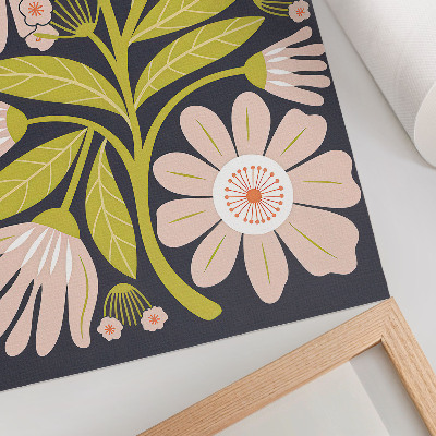 Grafică modernă pe pânză Motive florale retro fără bătăi de cap