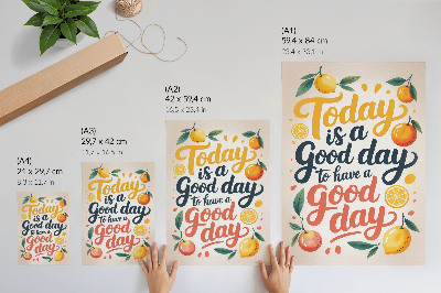 Poster rezistent pentru perete Litere colorate de citrice în stil modern