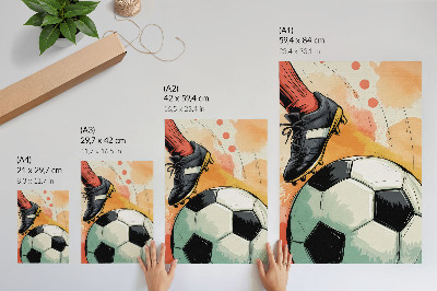 Poster rezistent pentru perete Accent sportiv, culori frumoase, compoziție dinamică