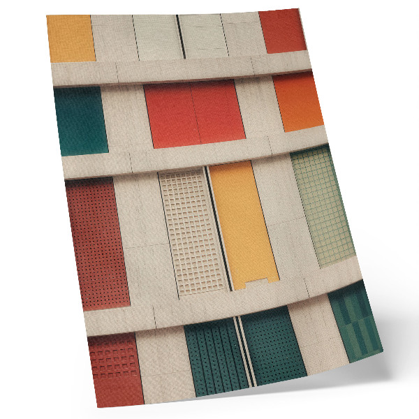 Grafică modernă pe pânză Panouri colorate simetrice în stil modern