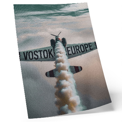 Poster rezistent pentru perete Avion deasupra norilor, paletă discretă, dinamică