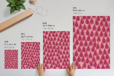 Grafică modernă pe pânză Picăturile roz repetă modelul dinamic