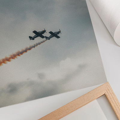 Poster rezistent pentru perete Tehnica minimalismului cu două avioane pe cer