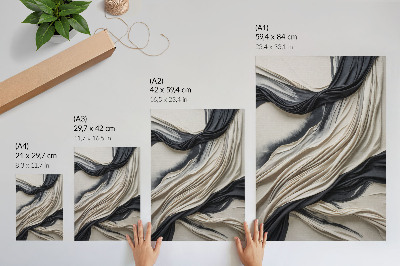 Grafică modernă pe pânză Materialul fluid unește eleganța modernă