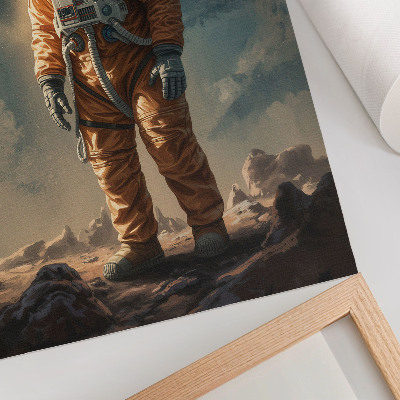 Poster rezistent pentru perete Astronautul pe cerul nopții unei planete extraterestre