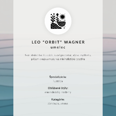Grafică modernă pe pânză Clădire modernă pe fundal portocaliu și roz