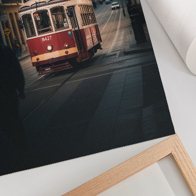 Poster rezistent pentru perete Un tramvai printre arhitectura istorică a orașului