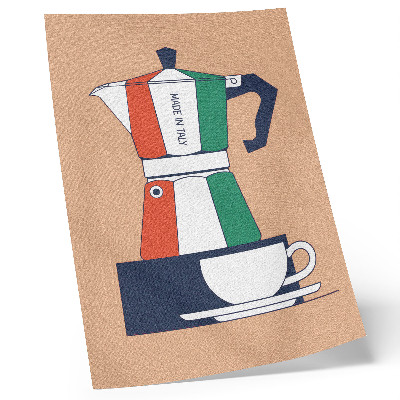 Grafică modernă pe pânză Cafenea colorată, culori italiene, atmosferă modernă