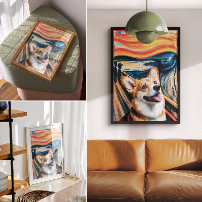 Poster în culori saturate Culori dinamice, contraste îndrăznețe, câine drăguț