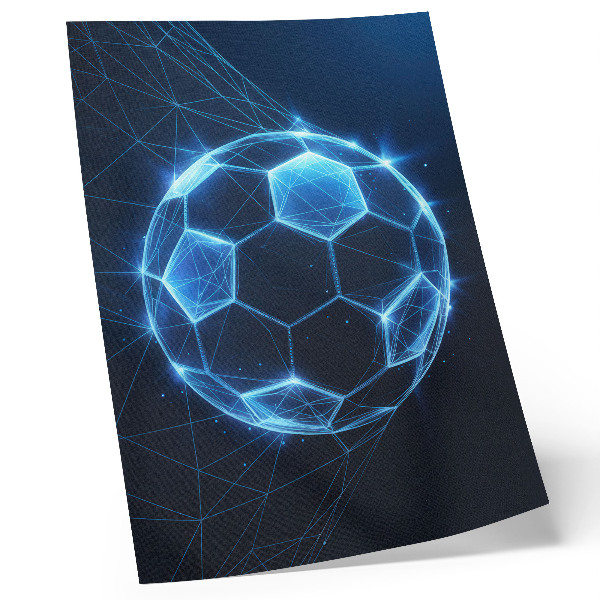 Poster în culori saturate Linii și lumini geometrice cu bilă digitală