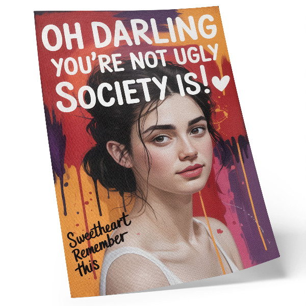 Poster în culori saturate Motivație, energie, dinamism, portret de femeie