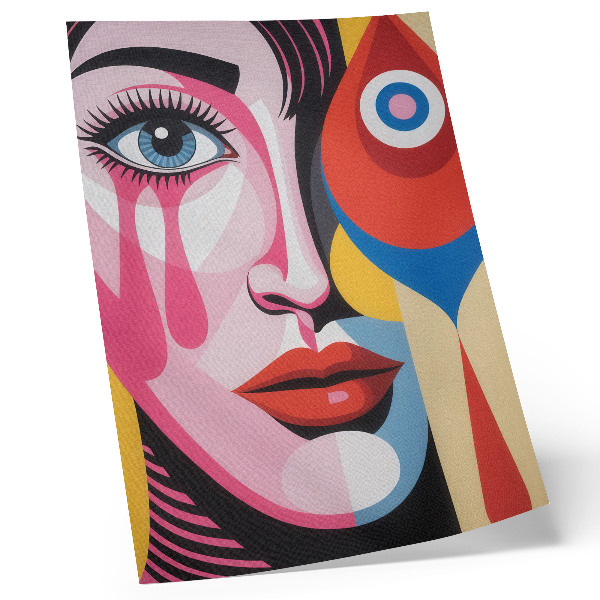 Poster în culori saturate Forme abstracte colorate ochi față