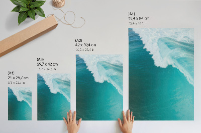 Poster rezistent pentru perete Valuri turcoaz ale oceanului, atmosferă calmă, armonie
