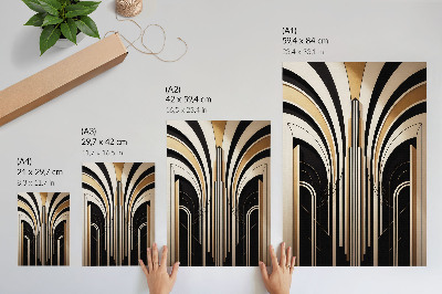 Poster rezistent pentru perete Arcade moderne, eleganță, Art Deco, contrast