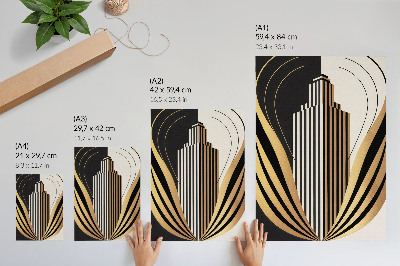 Poster în culori saturate Liniile arhitecturale contrastează eleganța cu modernitatea