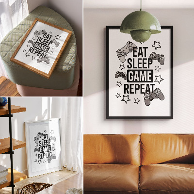 Poster rezistent pentru perete Inscripție stele tampoane stil minimalist modern