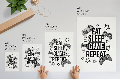 Poster rezistent pentru perete Inscripție stele tampoane stil minimalist modern