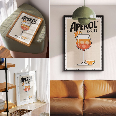 Poster rezistent pentru perete Băutură Aperol portocalie fundal