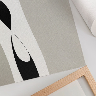 Poster rezistent pentru perete Linii alb-negre, contraste fine