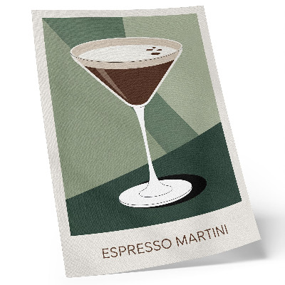 Grafică modernă pe pânză Martini modern în verde, bej și alb
