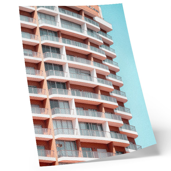 Poster rezistent pentru perete Arhitectură modernă cu balcoane deschise
