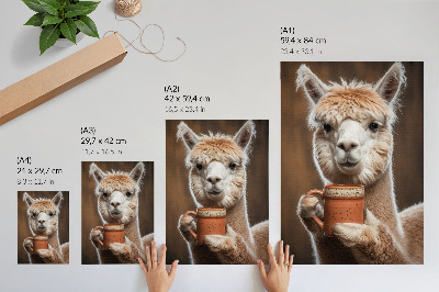 Poster rezistent pentru perete Apropierea animalelor în tonuri calde de maro