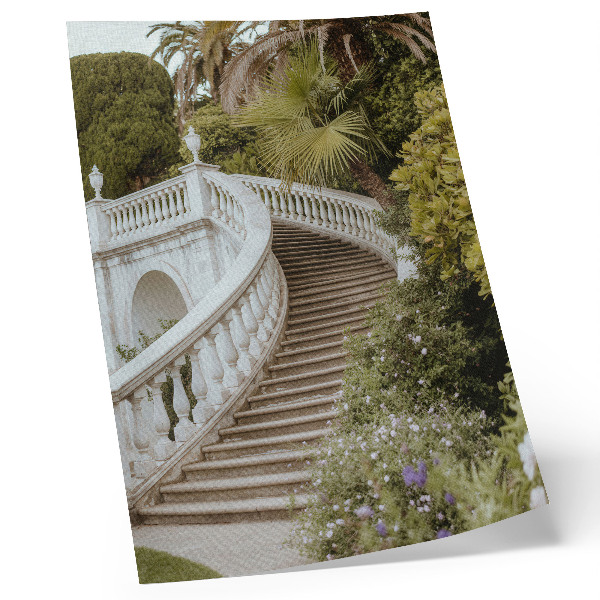 Grafică modernă pe pânză Balustradă elegantă, verde clasic, liniște