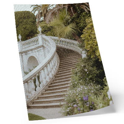 Grafică modernă pe pânză Balustradă elegantă, verde clasic, liniște