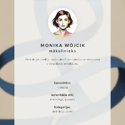 Poster rezistent pentru perete Siluete turcoaz cu linii albe delicate