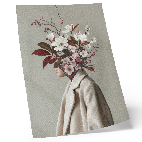 Poster rezistent pentru perete Buchet de flori cu inspirație artistică față