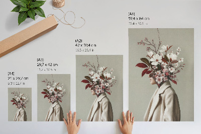 Poster rezistent pentru perete Buchet de flori cu inspirație artistică față