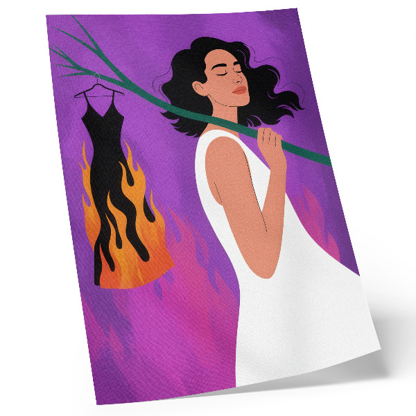 Poster în culori saturate Armonie de culori, o figură în mișcare, o aură extraordinară