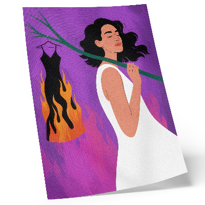 Poster în culori saturate Armonie de culori, o figură în mișcare, o aură extraordinară