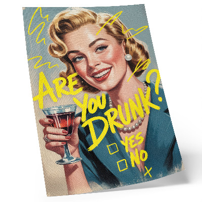 Poster în culori saturate Femeie retro benzi desenate text dinamic culori