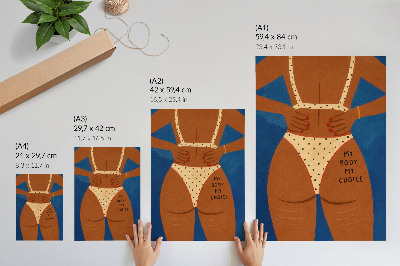Poster rezistent pentru perete O imagine modernă a forței feminine