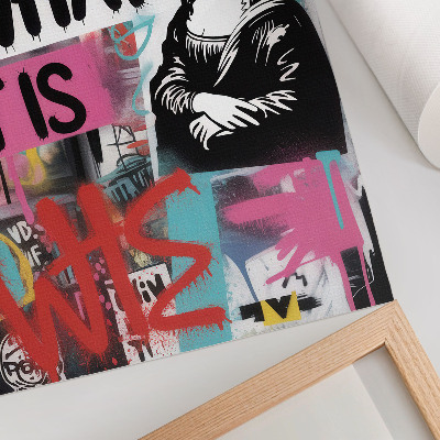 Poster în culori saturate Contrast energetic graffiti clasic pictogramă text