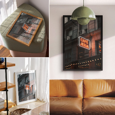 Poster rezistent pentru perete Semne urbane neon, fotografie atmosferică