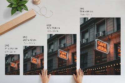 Poster rezistent pentru perete Semne urbane neon, fotografie atmosferică