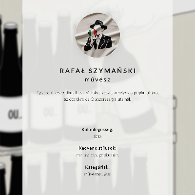 Poster în culori saturate Contururi minimaliste ale feței la o ceașcă de cafea