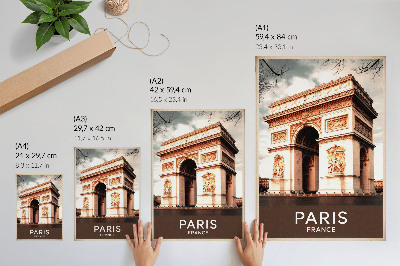 Poster în culori saturate Detalii arhitecturale clasice ale arcului de triumf